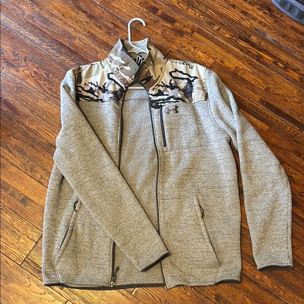Under Armour Gray Jacket with Camo Accents